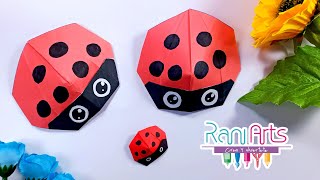 Cómo hacer una Mariquita / Catarina de papel 3D  – 🐞 ORIGAMI FÁCIL - DIY 🐞