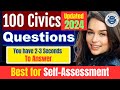 2024 EASY Answer Slow USCIS Official 100 Civics Questions and Answers US Citizenship Interview 2023