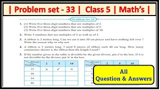 Problem set 33 class 5 Maths Chapter 8 Multiples and Factors