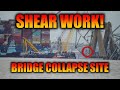 Shear work at the Baltimore Bridge Collapse Site