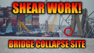 Shear work at the Baltimore Bridge Collapse Site
