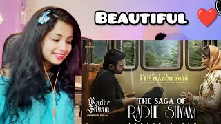The Saga Of Radhe Shyam (Making Video) | Prabhas | Pooja Hegde | Radha Krishna | Reaction