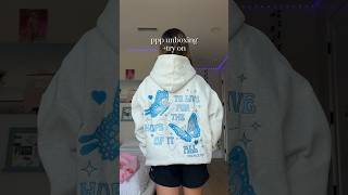 @pinkpalmpuff HOODIE UNBOXING🌴🌺🌊​⁠​⁠tags~#shorts #preppy #pinkpalmpuffhoodie  #viralvideo  #fyp