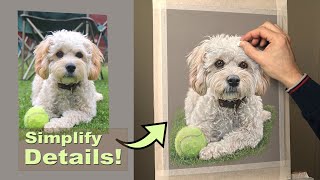 Pastel Pet Portrait of Timmy ~ Try My Method to Simplify Details. Narrated Tutorial