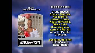 Alisha Montoute ~ Long Obituary