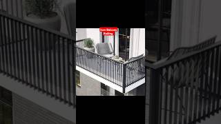 Modern Iron Balcony Railing new design || Making with Iron hallow bar #balconyrailing #fabrication