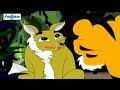 tale toons how the tiger was humble telugu