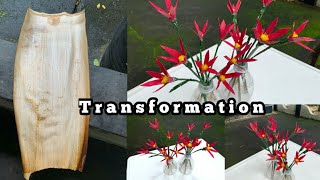 Areca Nut Palm Leaf Craft | പാള കൊണ്ട് പൂക്കൾ | How To Make Flowers With Areca Nut Palm Leaf |