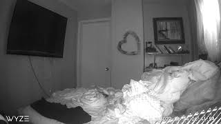 Black mist caught on bed room camera.