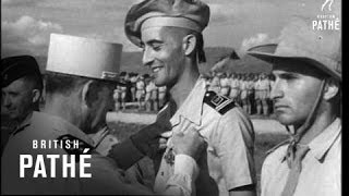 General De Lattre De Tassigny's Son Being Decorated By His Father (1950)