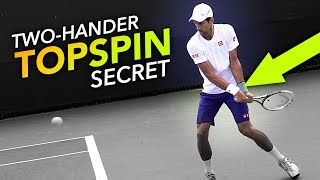 HEAVY Two-Hander Topspin Secret - backhand tennis lesson