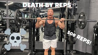 DEATH BY REPS (and time!) - 100 Rep Shoulder Press (TRY THIS FOR HUGE SHOULDER GAINS!)