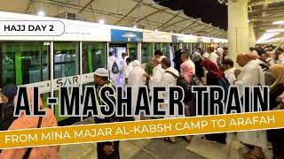 Efficient Al-Mashaer Trains: Mina Majar Al-Kabsh to Arafah | Easy Transport for Hajj Pilgrims #hajj