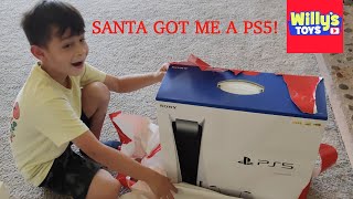 SANTA GOT ME A PS5!!!!  PS5 Unboxing - PlayStation 5 and Fortnite Review - Willy's Toys