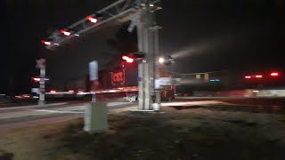 A Rare Horn Off From # 6508 As CSX F716-27 Shoves South Bound With 4 Box Cars - Pembroke, NC