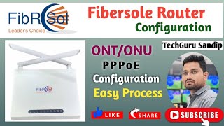 Fibersol Router Configuration | How To Configure Fibersole Onu❓