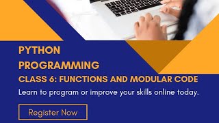 Class 6: Functions and Modular Code in Python