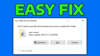 How To Fix You'll Need To Provide Administrator Permission To Delete The Folder