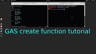 GAS x64 GNU Assembler create function tutorial in Linux