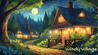 Windy Village at Dusk with Chimes | Relaxing Sounds, Wind Chimes, Wind Sounds