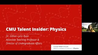 CMU Talent Insider: Physics