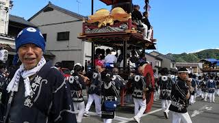 2019（令和１）村上大祭5　上町交差点にて 〜 大工町・小町・塩町・上町・細工町屋台