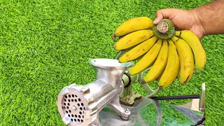 EXPERIMENT BANANA VS MEAT GRINDER || GRINDING BANANA