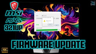 MSI MAG 321UP QD OLED firmware update FW.014