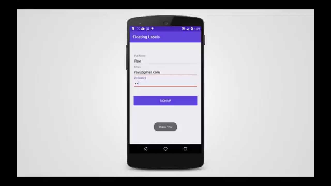 Edittext Floating Labels Android Design Support Library