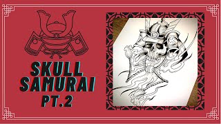 How to draw a skull Samurai (part 2)