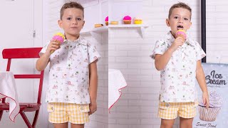 Camisa de niño. REVISTA PATRONES INFANTILES nº 15