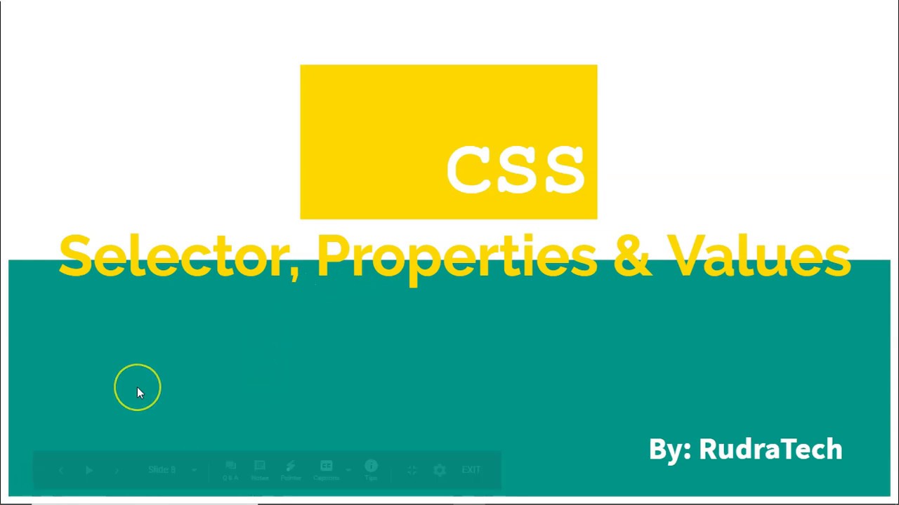 Selector, Properties And Values | CSS Basics - YouTube