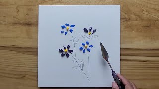 Easy & Simple Floral Painting / For Beginners / Acrylic Painting / 365 Days Challenge (Day#175)