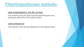 #71 FilterOutputStream class