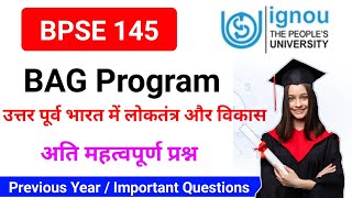 BPSE 145 Previous Year Question Paper | Bpse 145 Democracy And Development In North East India |