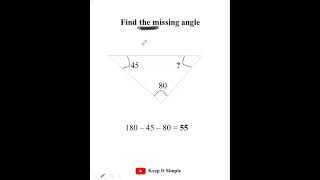 Be a genius in 15 sec!! Triangle \u0026 Angles 15 Seconds made easy! #geometry  #mathhacks