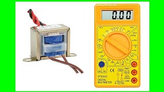 Como probar un transformador electrico con multimetro digital