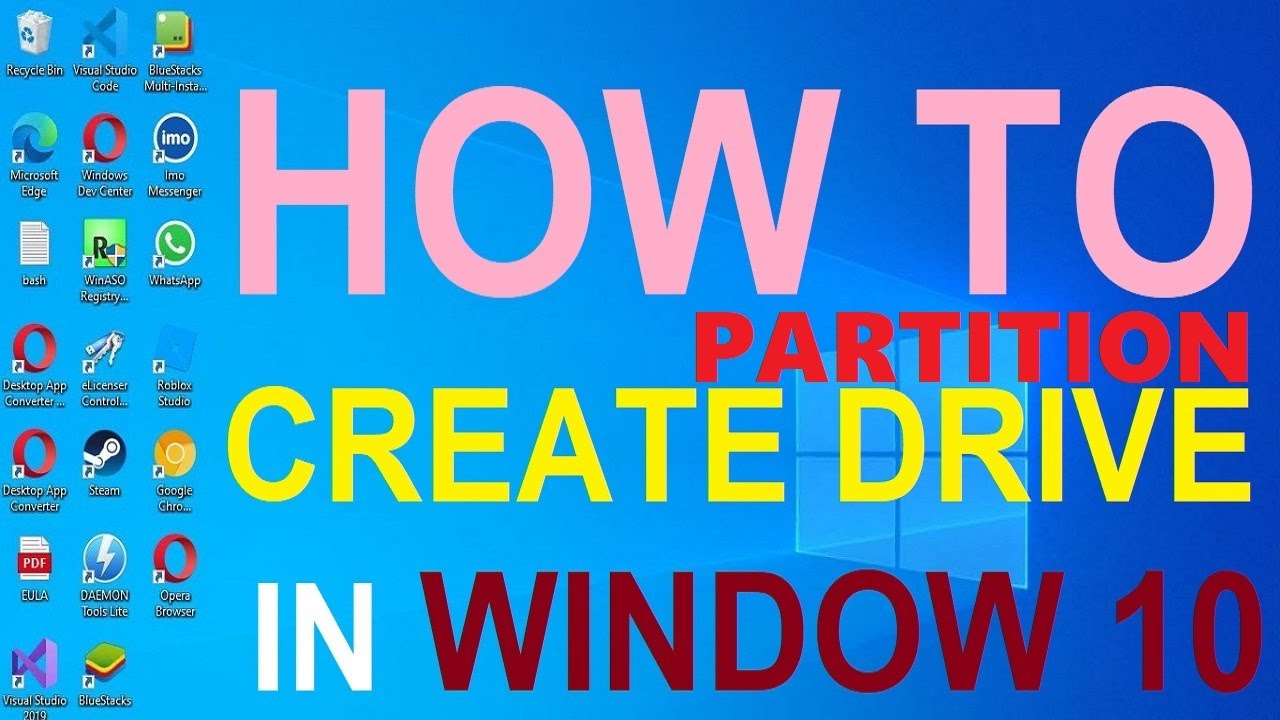 How To Create Partition On Windows 10 | Partition Hard Drives - YouTube