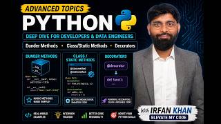 Advanced Python 🔥 | Dunder Methods, Class/Static Methods & Decorators Explained