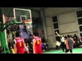 Mongolian basketball player Sanchir's slum dunk show