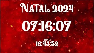 Timer Natal 2024 + Musicas de Natal - Background Music and Image (Horário de Brasília) (GMT+3)