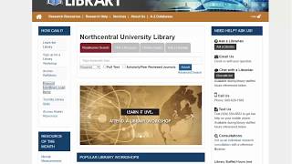 Library Website Quick Tutorial