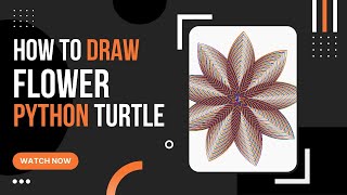Drawing a Flower With Python!! (Turtle Module) #pythonturtlegraphics #PythonTurtle #programming