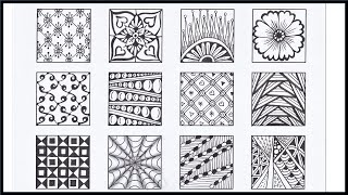 젠탱글 패턴 12 / Zentangle Patterns / Doodle Patterns