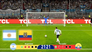 Argentina vs Ecuador / Penaltis / Final Copa América 2024 / Gameplay PES PC