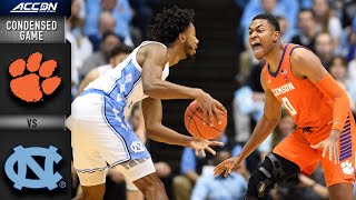 Clemson vs. North Carolina Condensed Game | 2019-20 ACC Men's Basketball