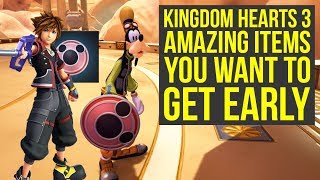 Kingdom Hearts 3 Tips And Tricks - AMAZING ITEMS You Want To Get Early (Kingdom