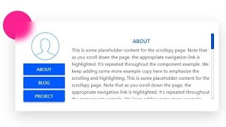 ScrollSpy Design Using HTML CSS and Bootstrap | ScrollSpy Customization|