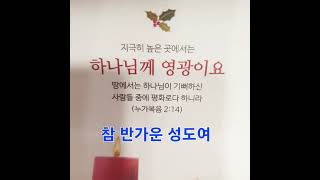 20241225 참 반가운 성도여           오전예배마음문여는찬양