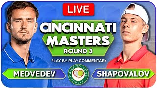 MEDVEDEV vs SHAPOVALOV | Cincinnati Masters 2022 | LIVE Tennis Play-By-Play GTL Stream